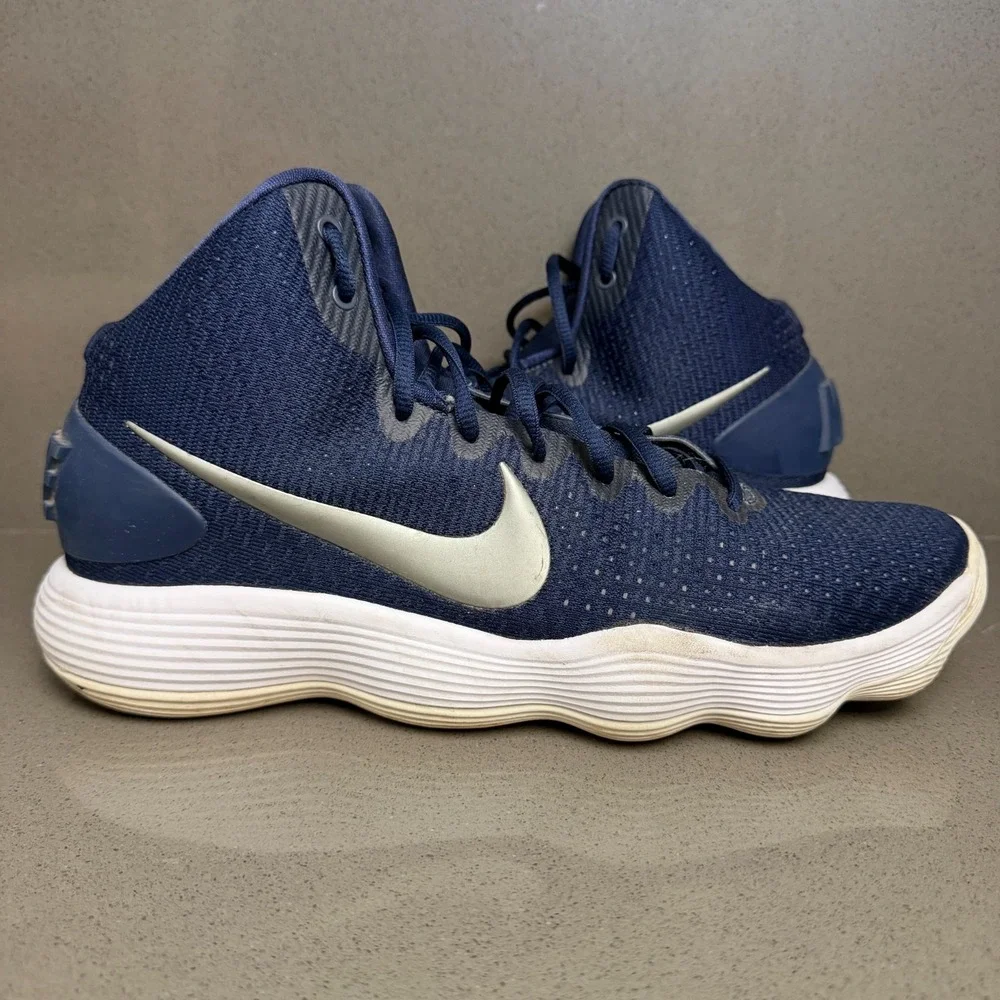 Nike Hyperdunk 2017 TB Mens 11.5 Navy Blue Silver Basketball Shoes 942571-401